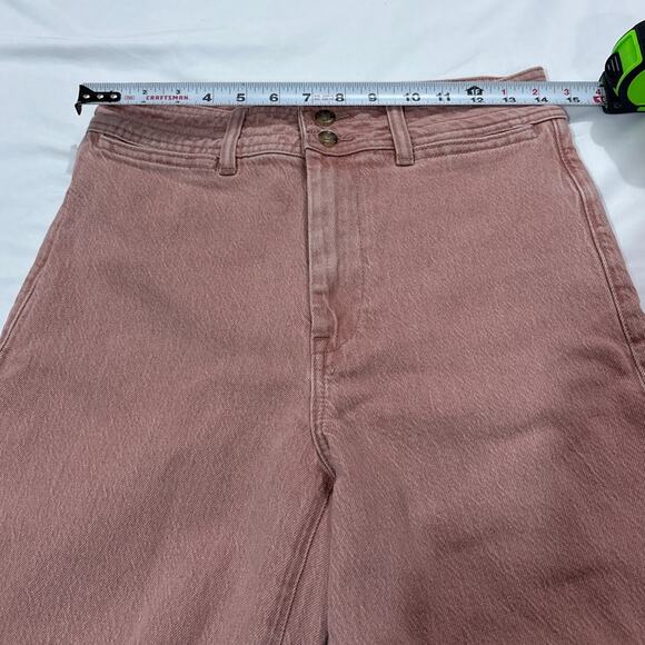 Faherty Women’s 28 Harbor High Rise Ankle Wide Leg Jeans Pink Boho Trendy Fun - Picture 9 of 12